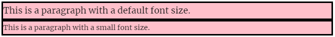 font-size: small;